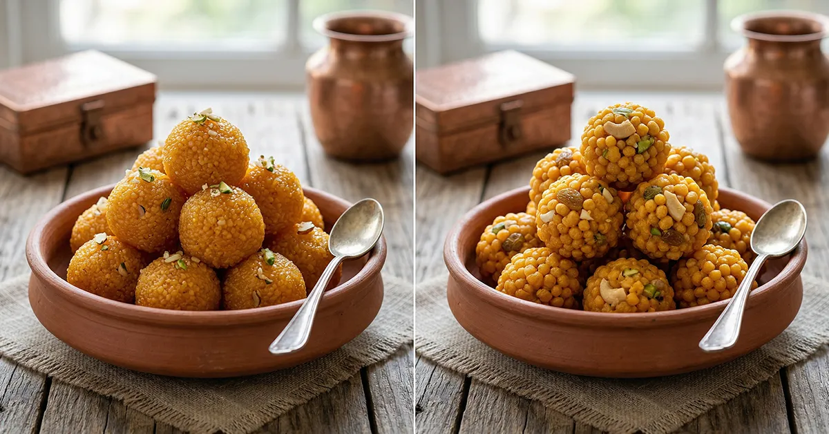 Motichoor Ladoo vs Boondi Ladoo