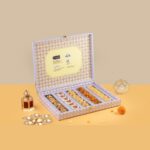 Long Dabbi Assorted Sweets Box 915g – Gulkand Katori, Dry Fruit Shahi Laddu, Cashew Choco Balls, Hazelnut Almond Bomb