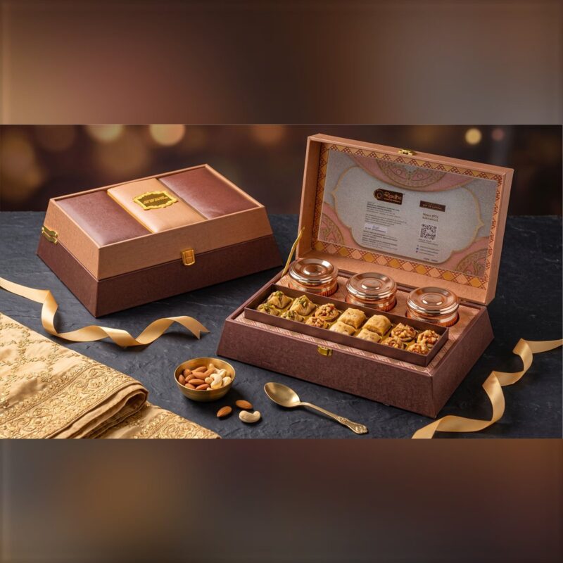 Maroon Pyramid Gift Box Maroon Pyramid Gift Box – Diwali gift box