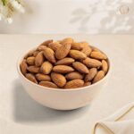 Salted Roasted Almonds in a white bowl