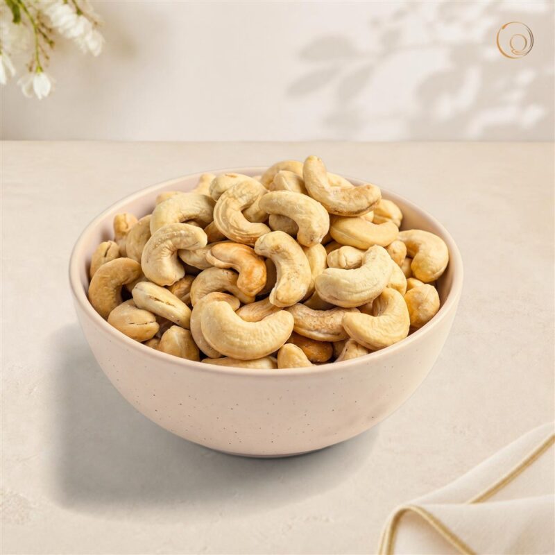 Salted Roasted Cashews in a white bowl