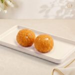 Bundi Laddu on a serving tray