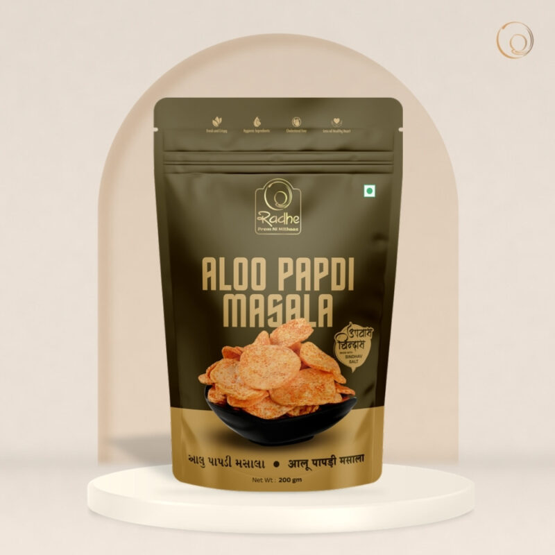 Aloo Papdi Masala 200g pack Aloo Papdi Masala 200g pack – Radhe Prem Ni Mithaas