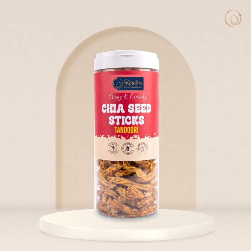 Chia Seed Sticks Tandoori Chia Seed Sticks Tandoori 150g – Radhe Prem Ni Mithaas
