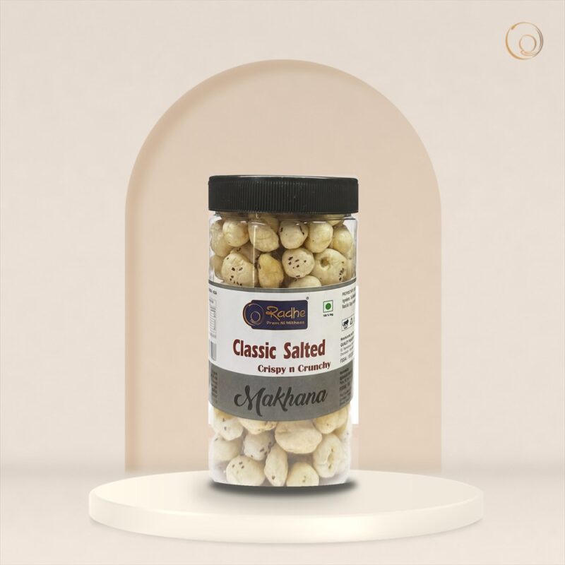 Classic Salted Makhana 70g Classic Salted Makhana 70g jar – Radhe Prem Ni Mithaas