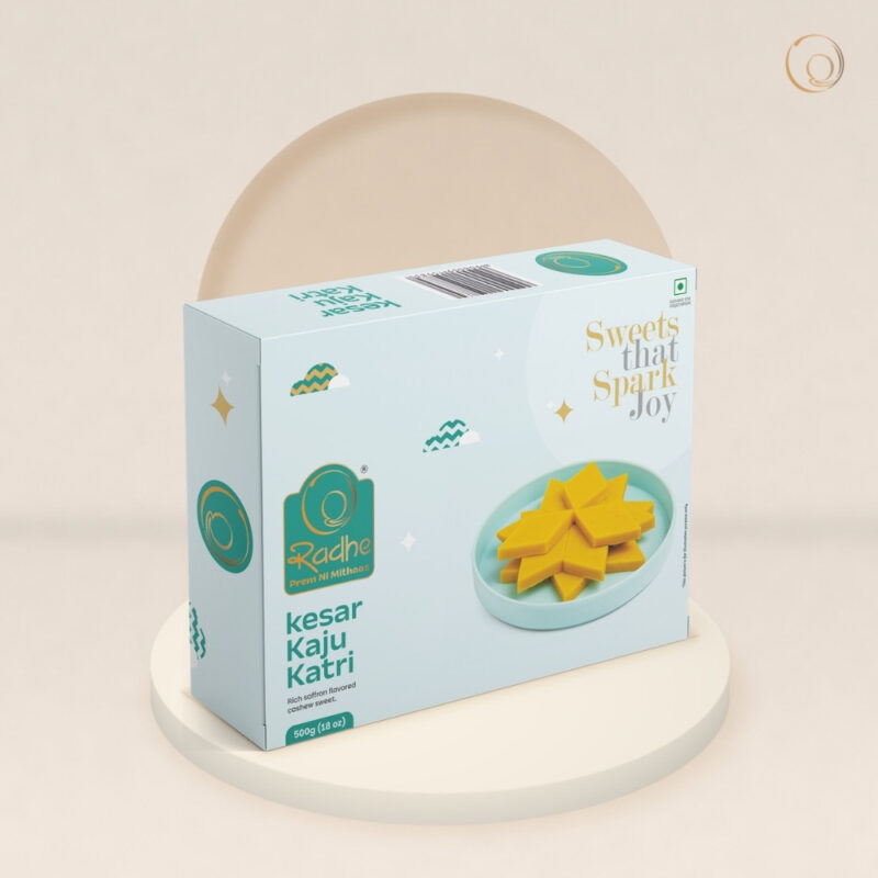Kesar Kaju Katri 500g box – Radhe Prem Ni Mithaas