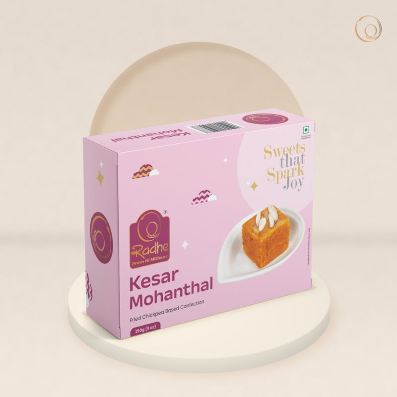 Kesar Mohanthal 250g box Kesar Mohanthal 250g box – Radhe Prem Ni Mithaas