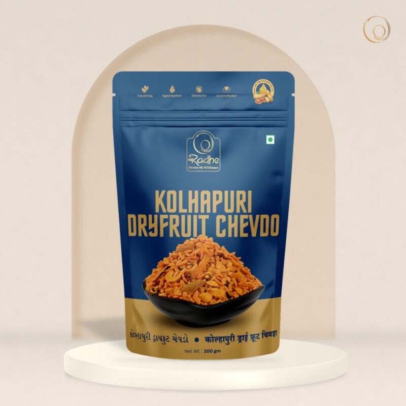 Kolhapuri Dry Fruit Chevda 200g pack Kolhapuri Dry Fruit Chevda 200g pack – Radhe Prem Ni Mithaas