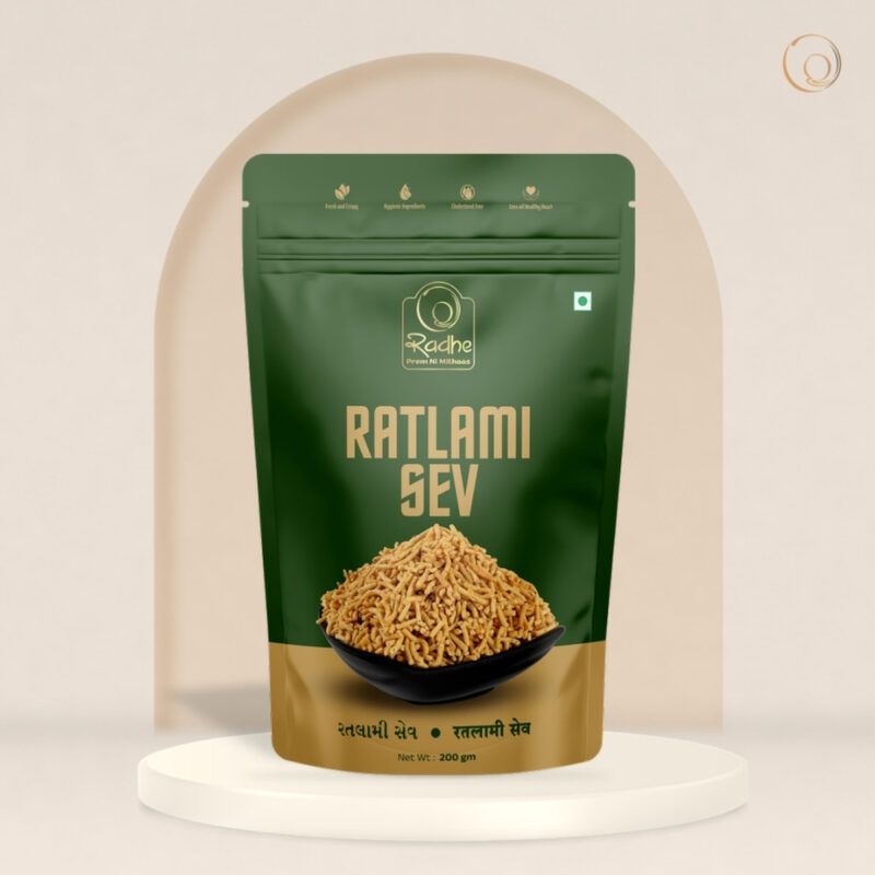 Ratlami Sev 200g pack Ratlami Sev 200g pack – Radhe Prem Ni Mithaas